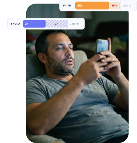 Man distracted by his phone while time with family goes unspent